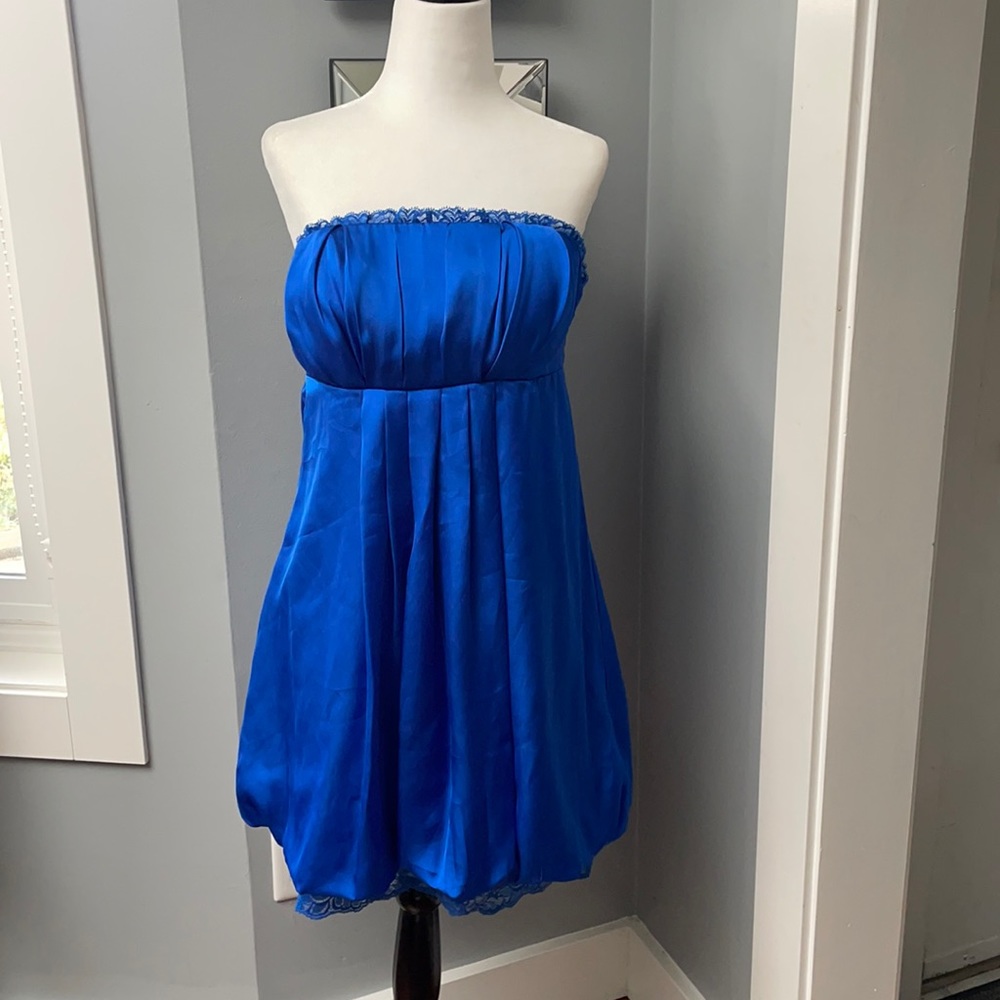 Aggie Strapless Royal Blue Dress